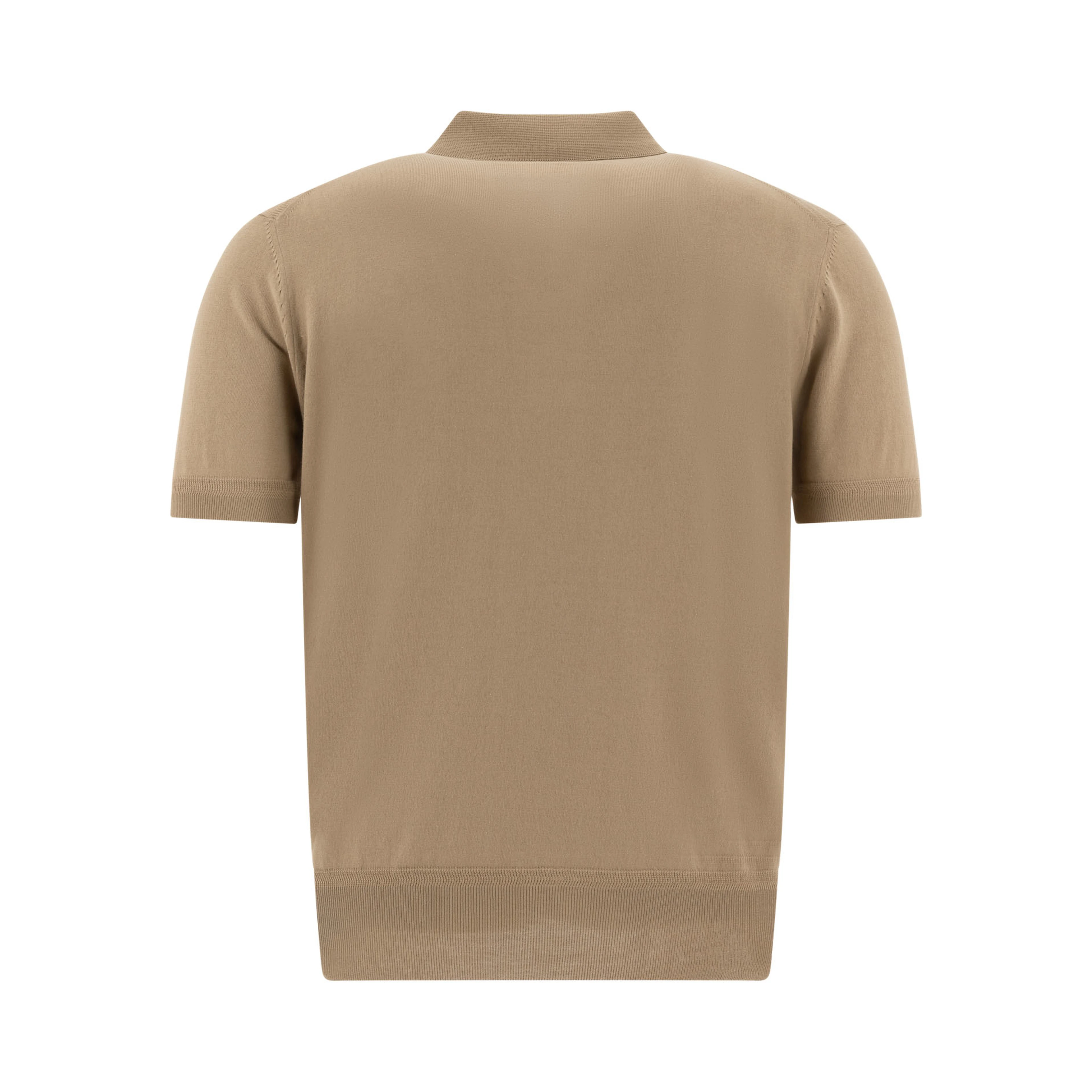 Cashmere and silk polo shirt