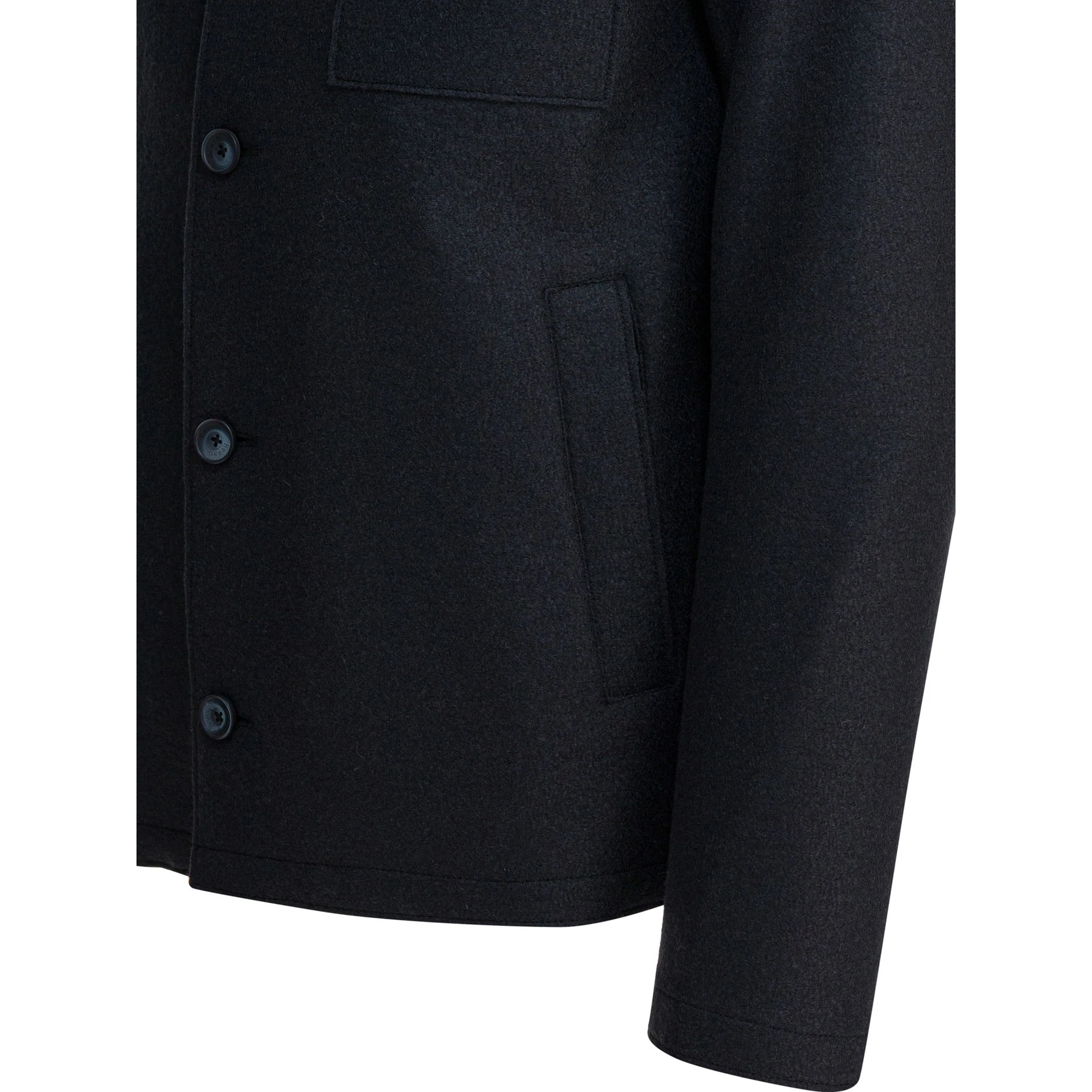 Virgin wool overshirt jacket