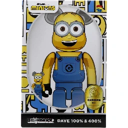 "Be@rbrick Dave Chrome" 100% and 400% toy