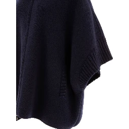 Wool and cashmere poncho