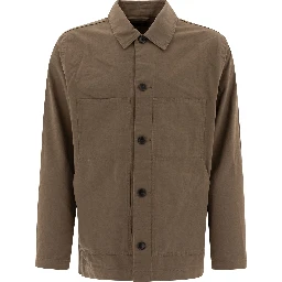 Cotton and linen utility jacket