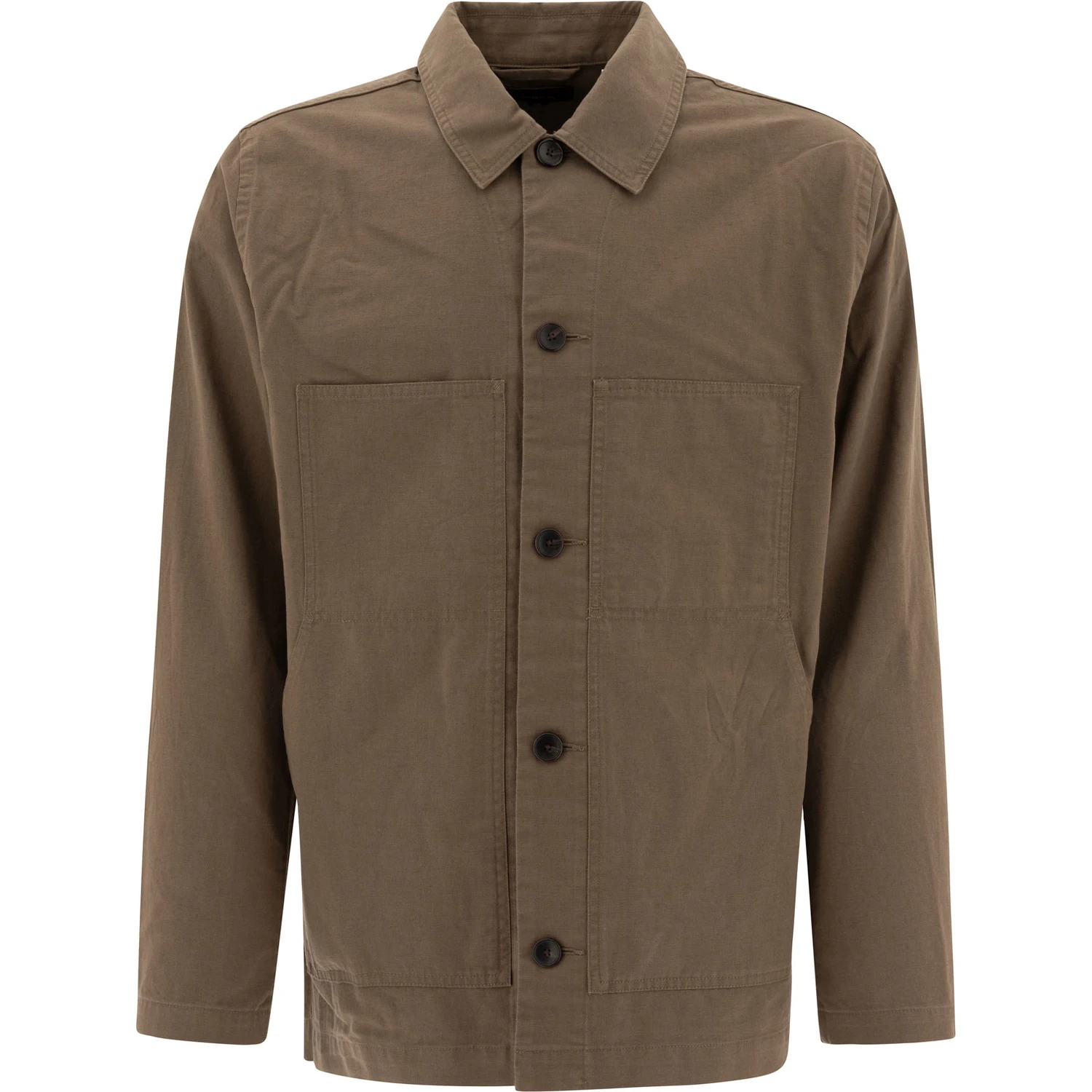 Cotton and linen utility jacket