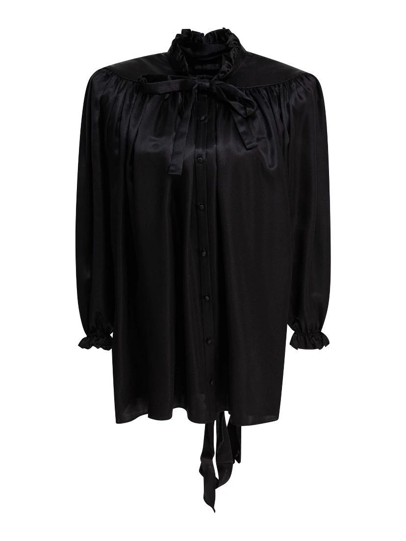 Lace-up blouse