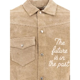 Suede leather jacket