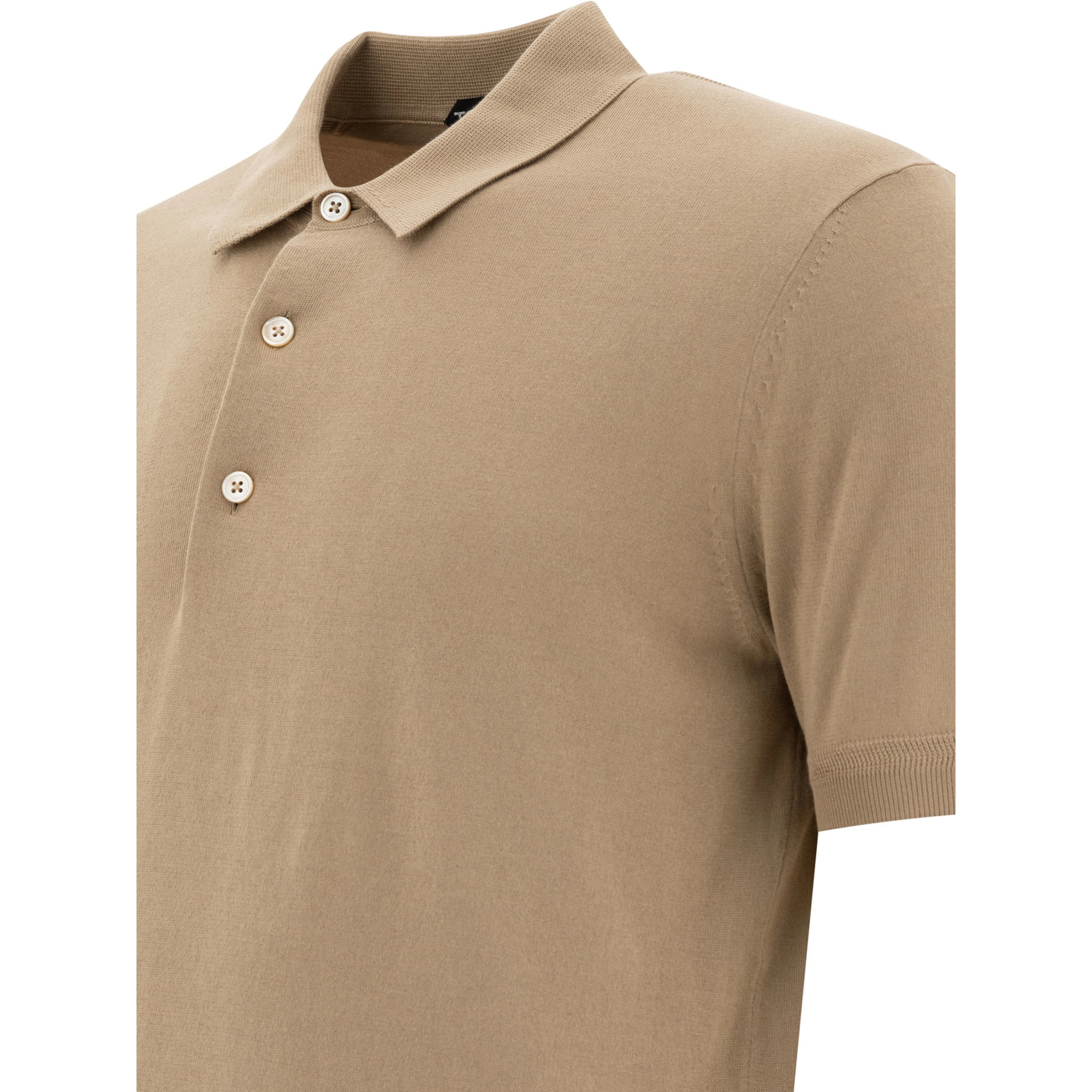 Cashmere and silk polo shirt