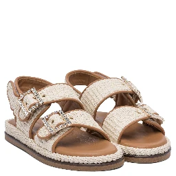 "Maya" raffia sandals