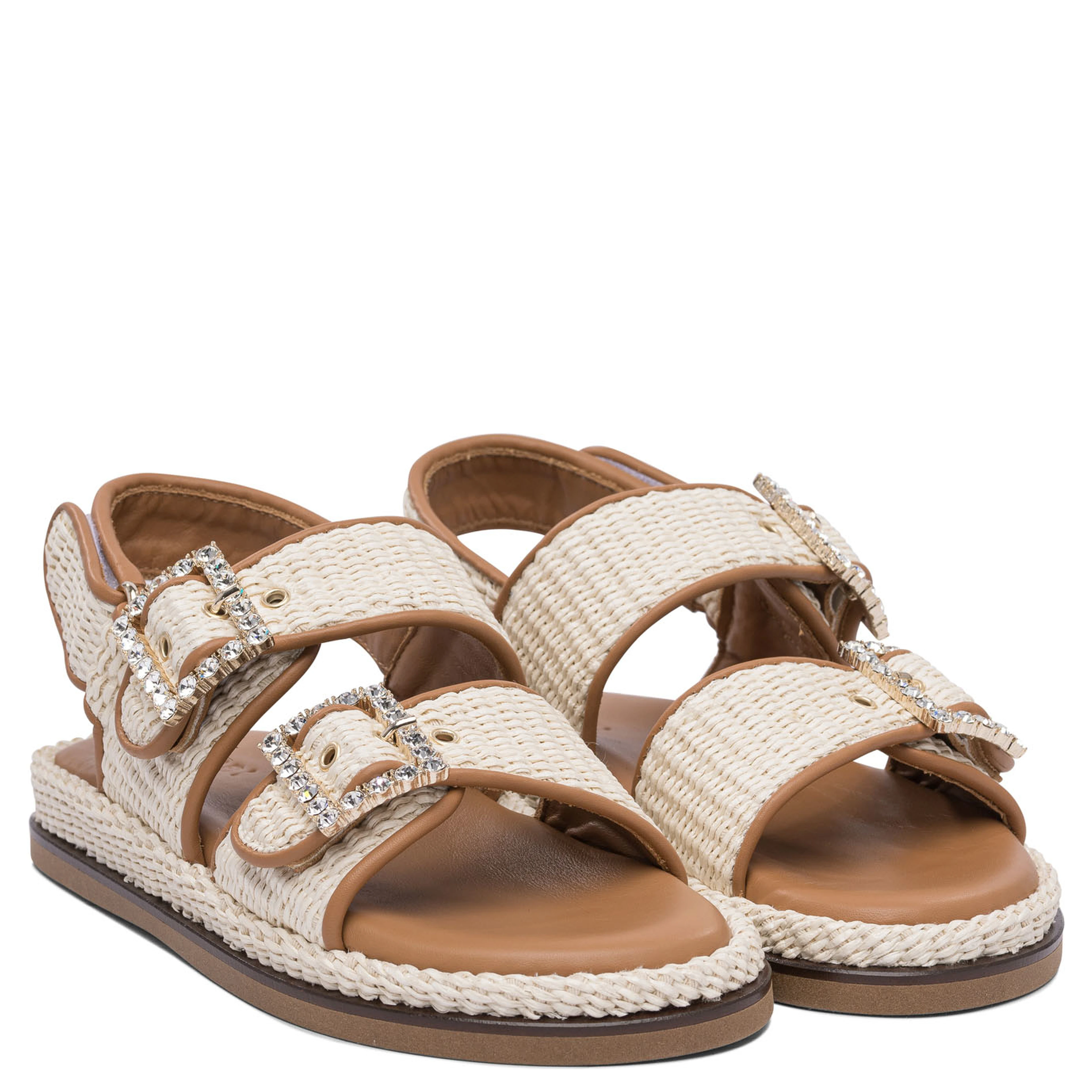 "Maya" raffia sandals