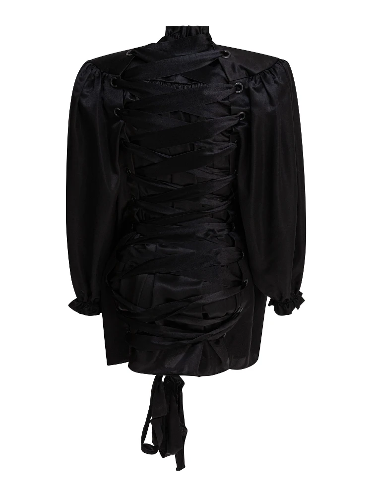 Lace-up blouse alternative