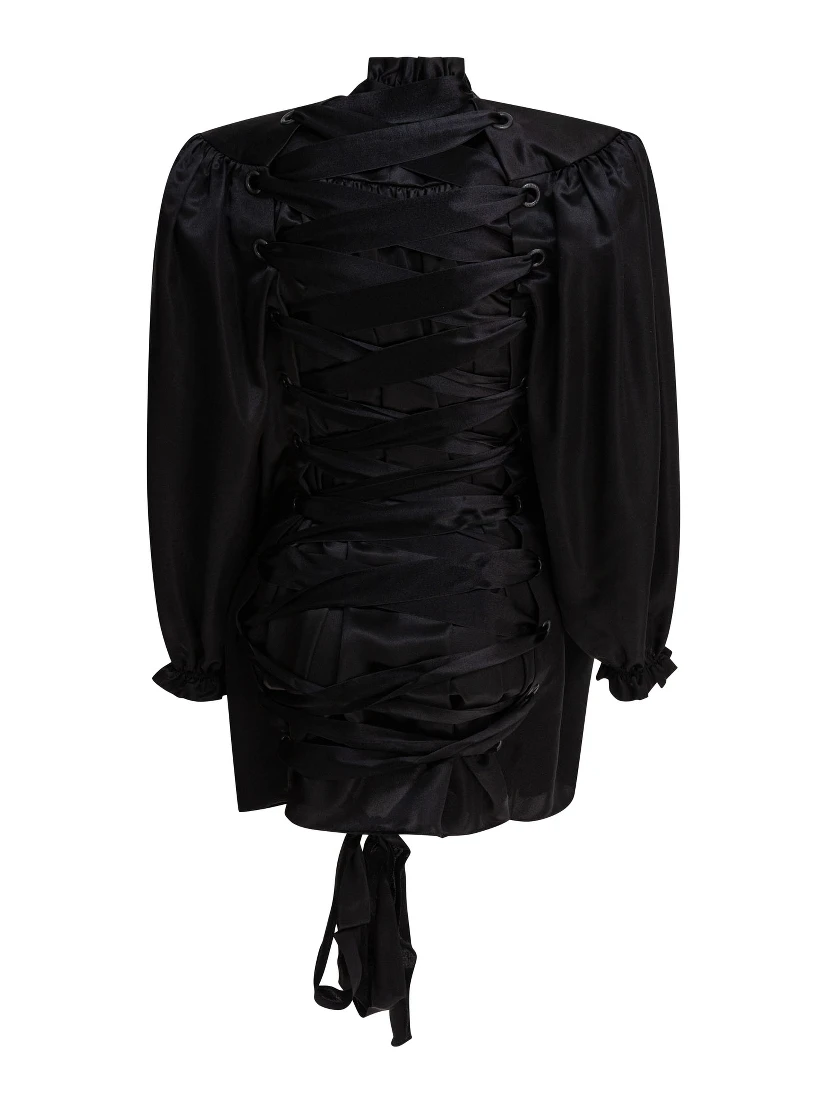 Lace-up blouse
