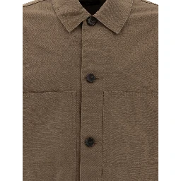 Cotton and linen utility jacket