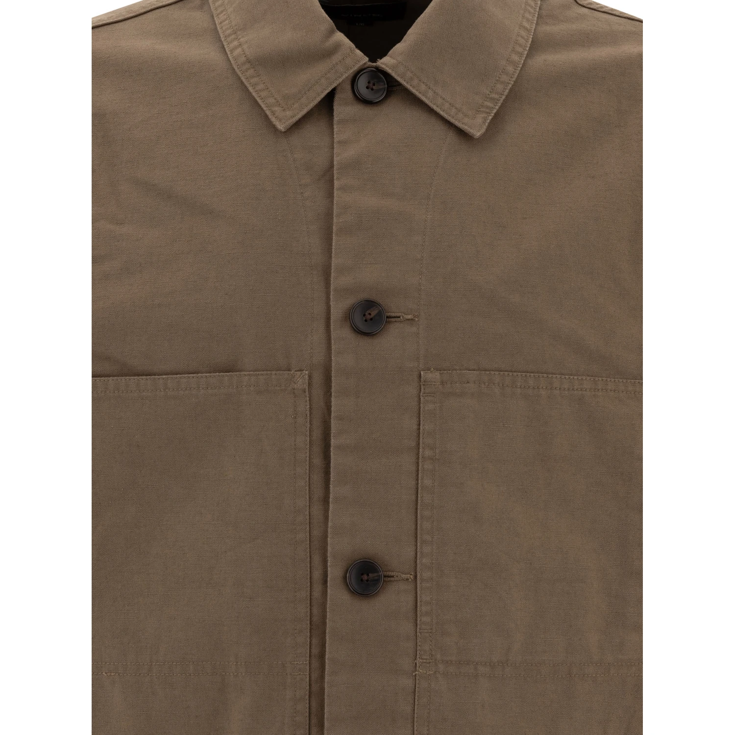 Cotton and linen utility jacket