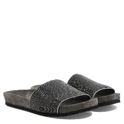 Suede "Precious" slides