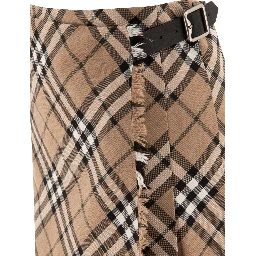 Check wool blend mini kilt