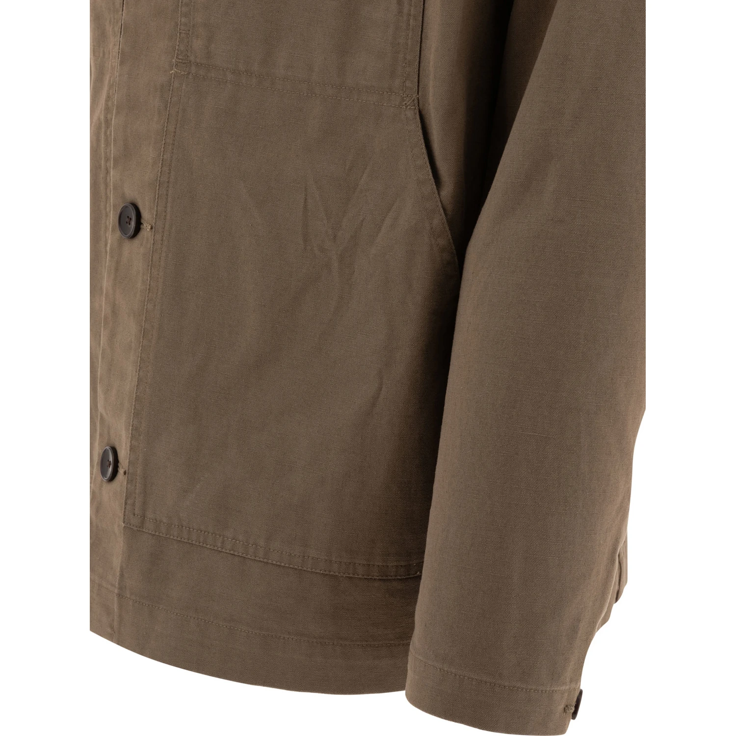 Cotton and linen utility jacket