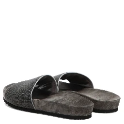 Suede "Precious" slides