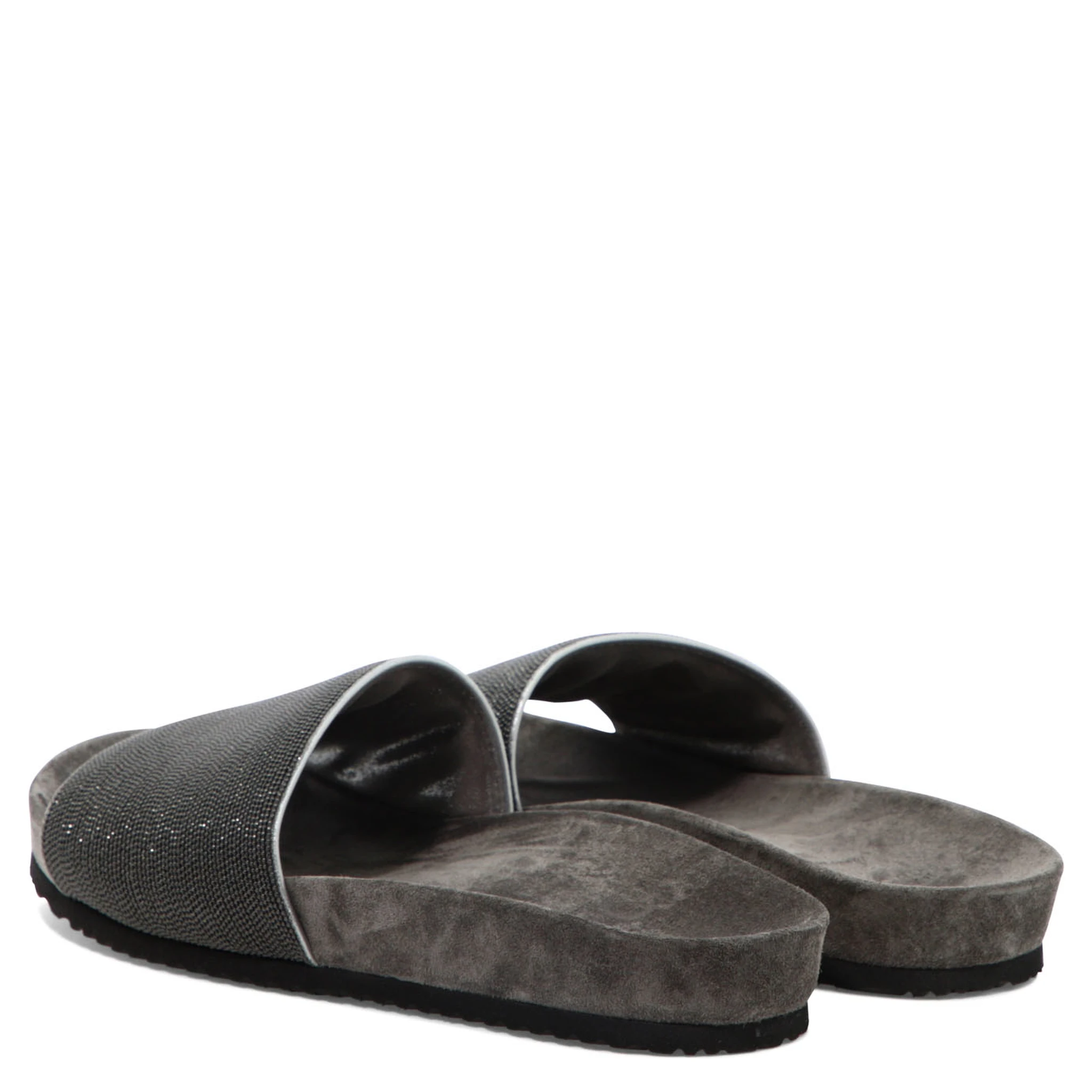 Suede "Precious" slides