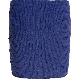 Cotton and wool pencil skirt