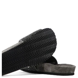 Suede "Precious" slides