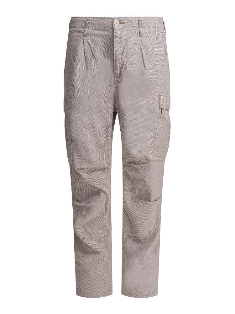 Linen-blend cargo pants