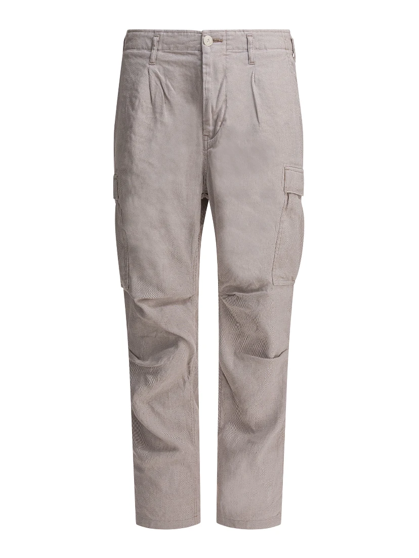 Linen-blend cargo pants