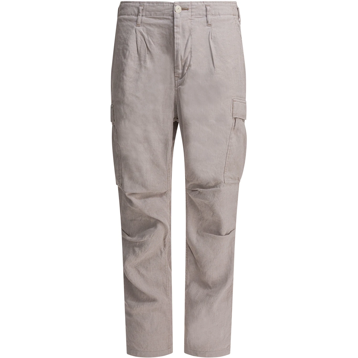 Linen-blend cargo pants