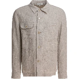 Linen work jacket