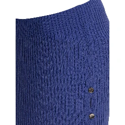 Cotton and wool pencil skirt