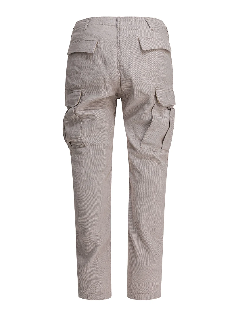 Linen-blend cargo pants