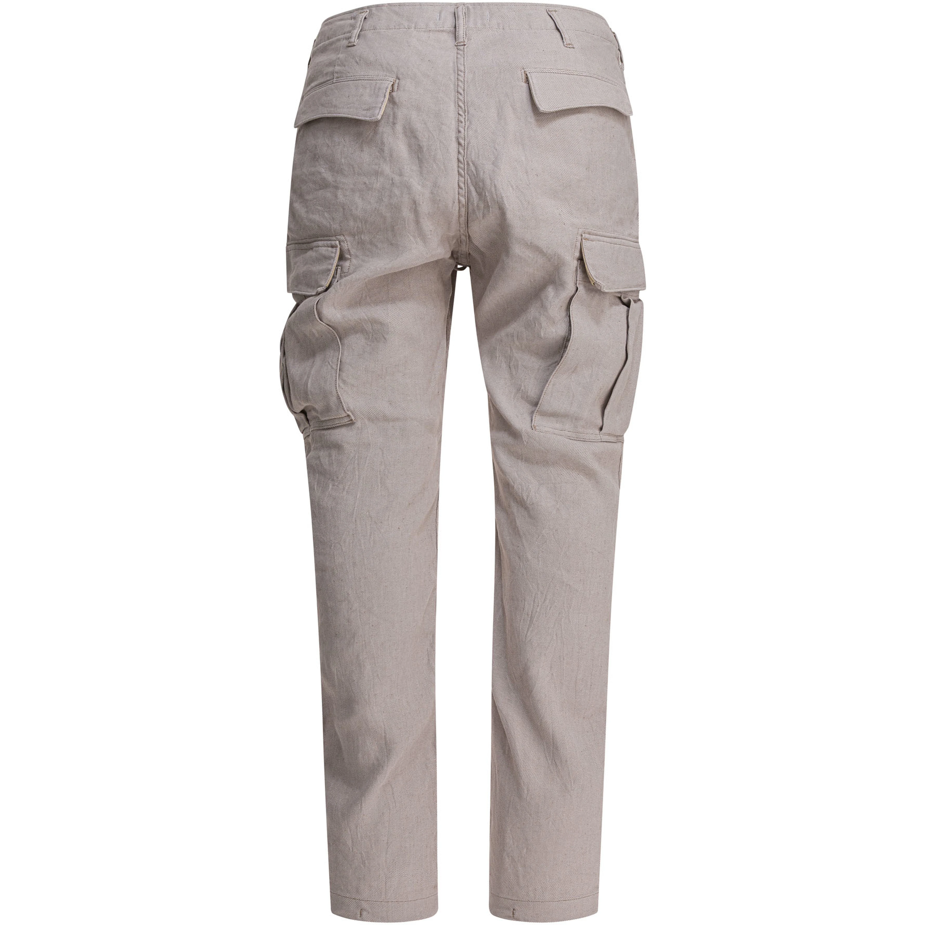 Linen-blend cargo pants