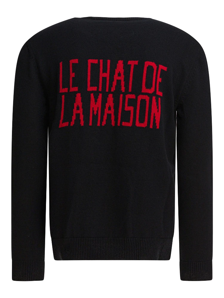 "Le Chat De La Maison" crew-neck sweater alternative