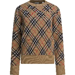 Wool blend crew neck sweater