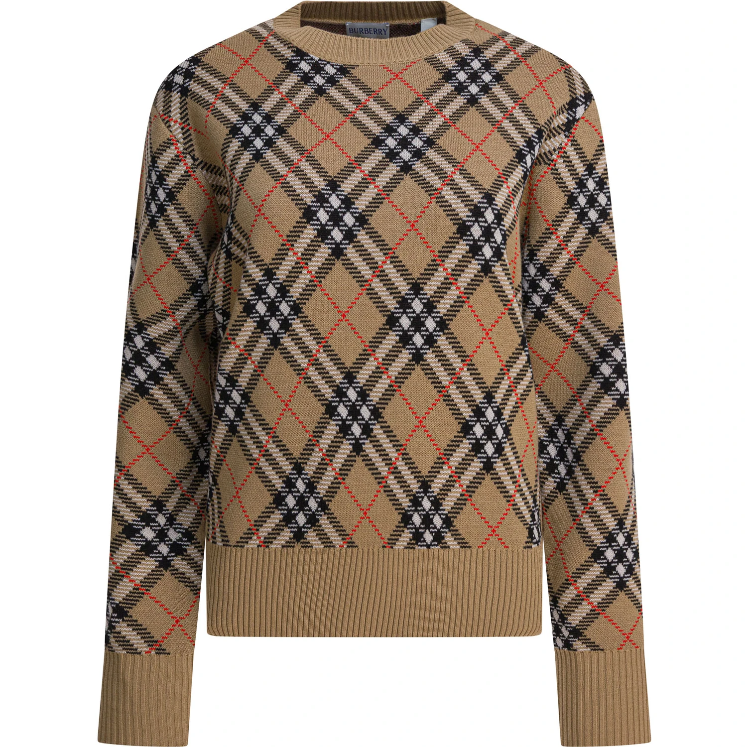Wool blend crew neck sweater