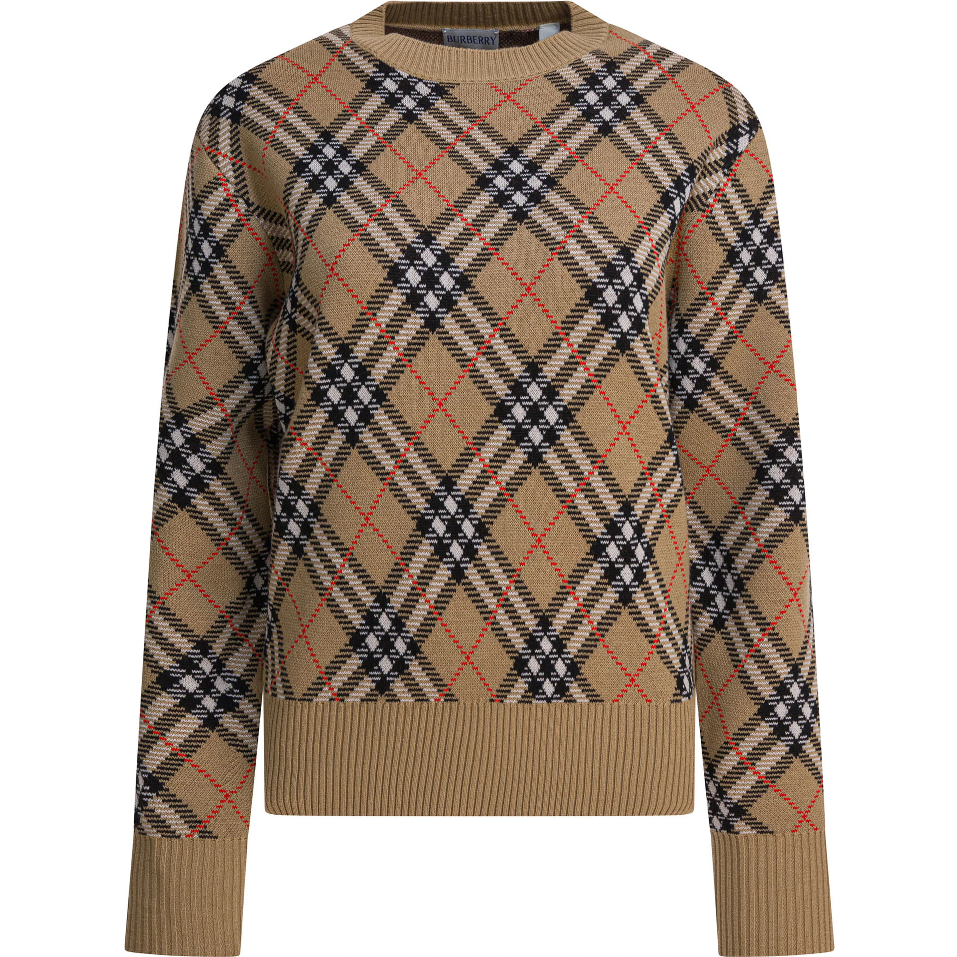 Wool blend crew neck sweater
