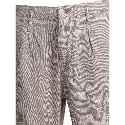 Linen-blend cargo pants