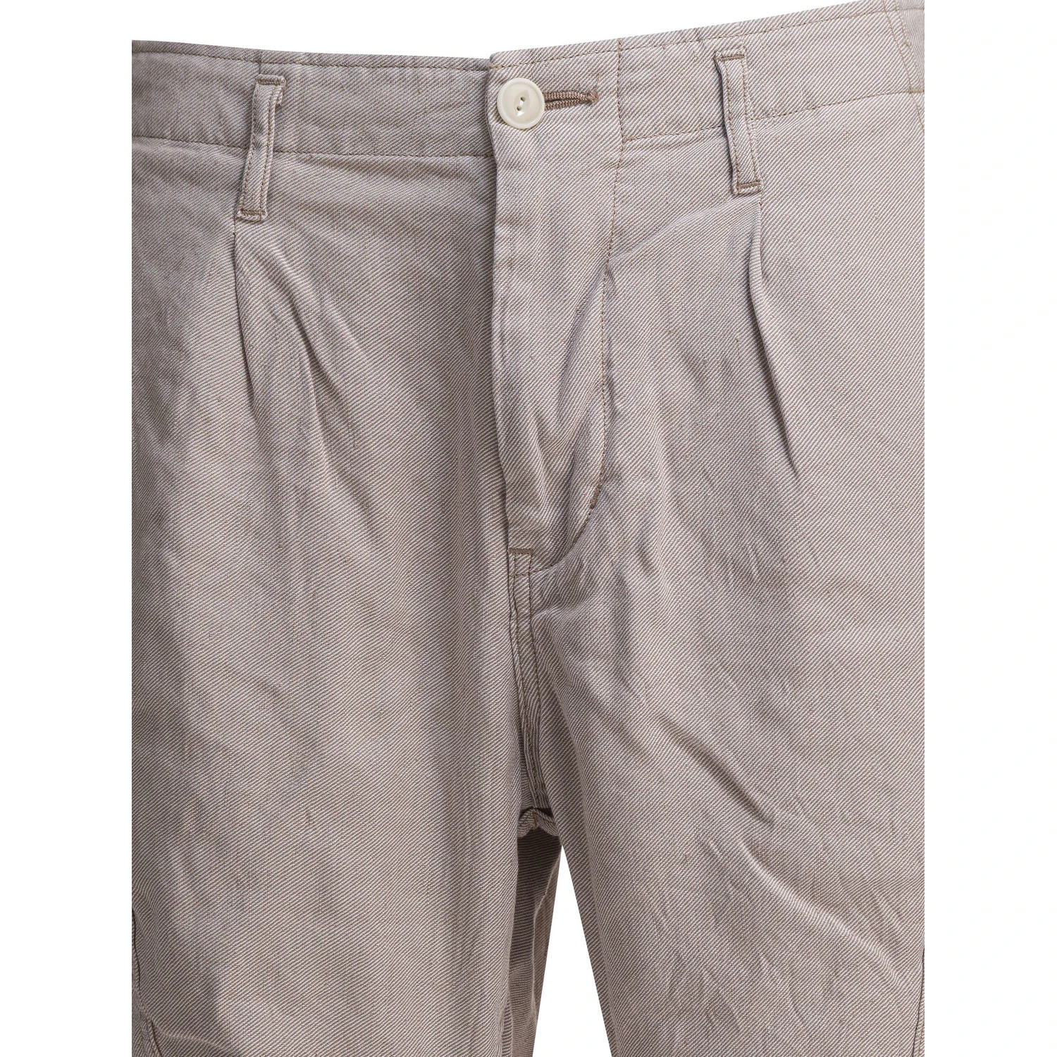 Linen-blend cargo pants