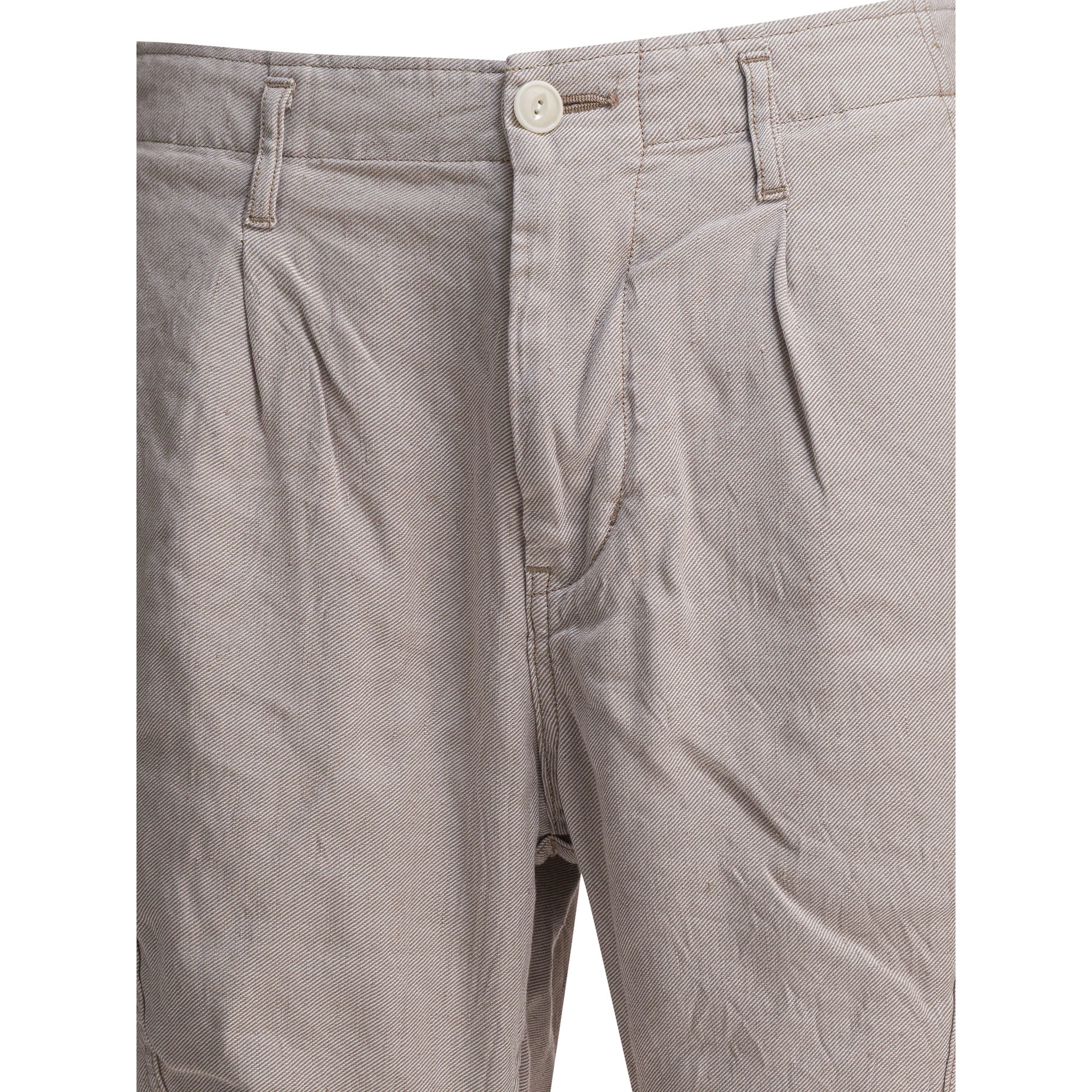 Linen-blend cargo pants