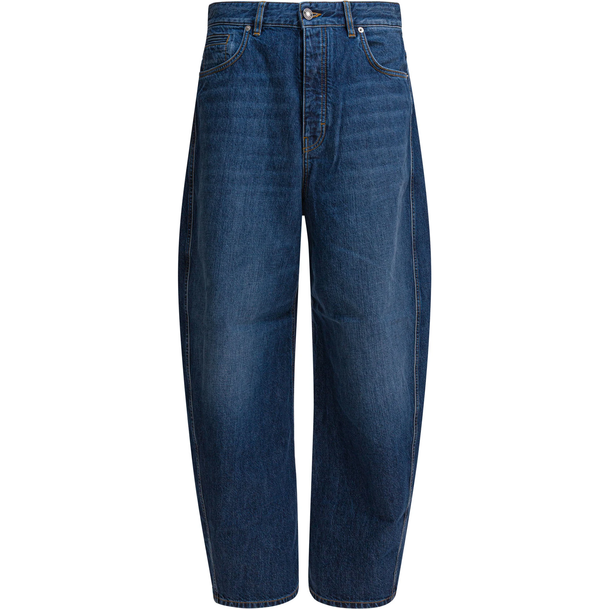 بنطلون جينز واسع الساق