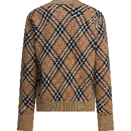 Wool blend crew neck sweater