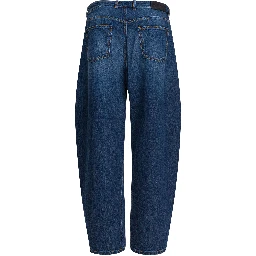 بنطلون جينز واسع الساق