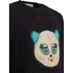 "Le Chat De La Maison" crew-neck sweater