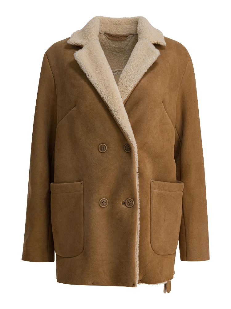 Balzer shearling suede leather jacket