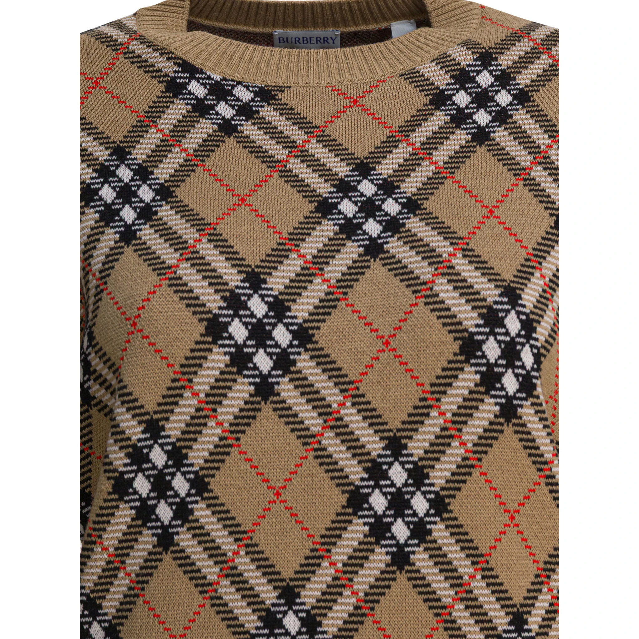 Wool blend crew neck sweater