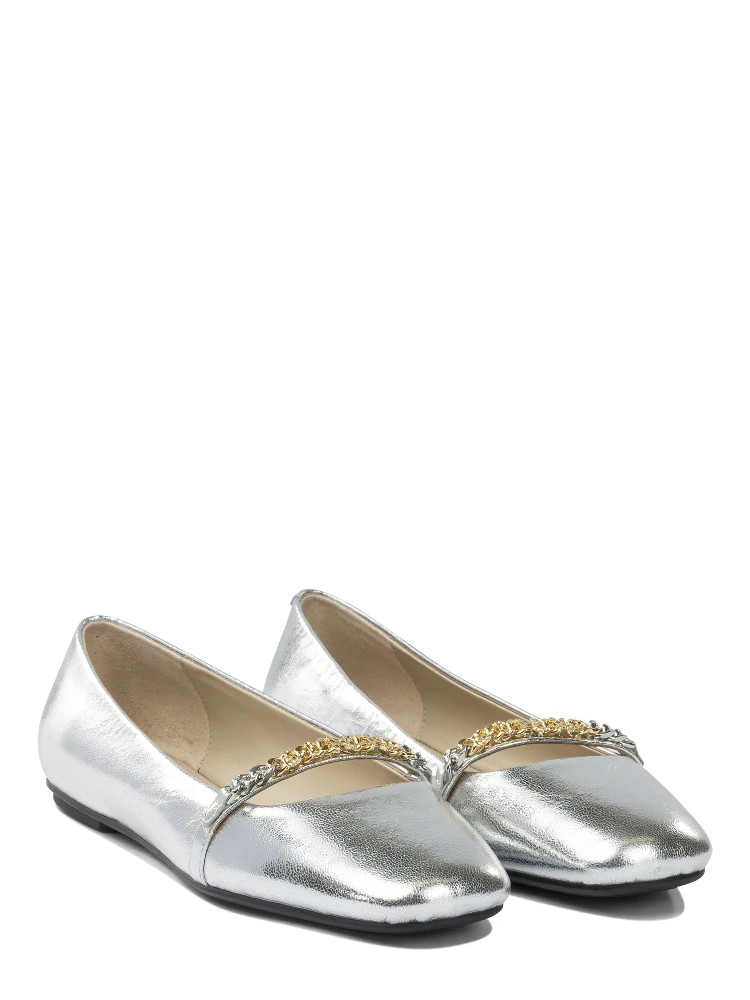 Leather ballet flats with square toe alternative