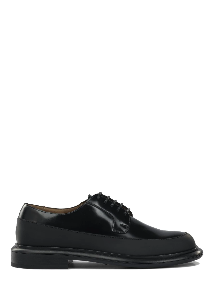 Leather derby lace-ups