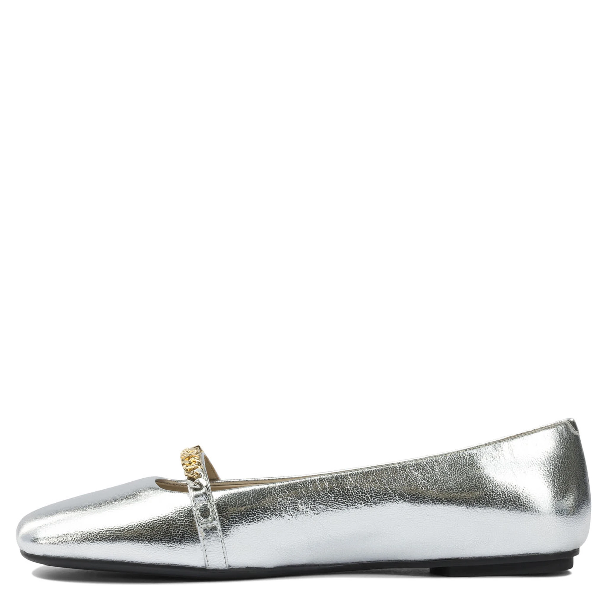 Leather ballet flats with square toe