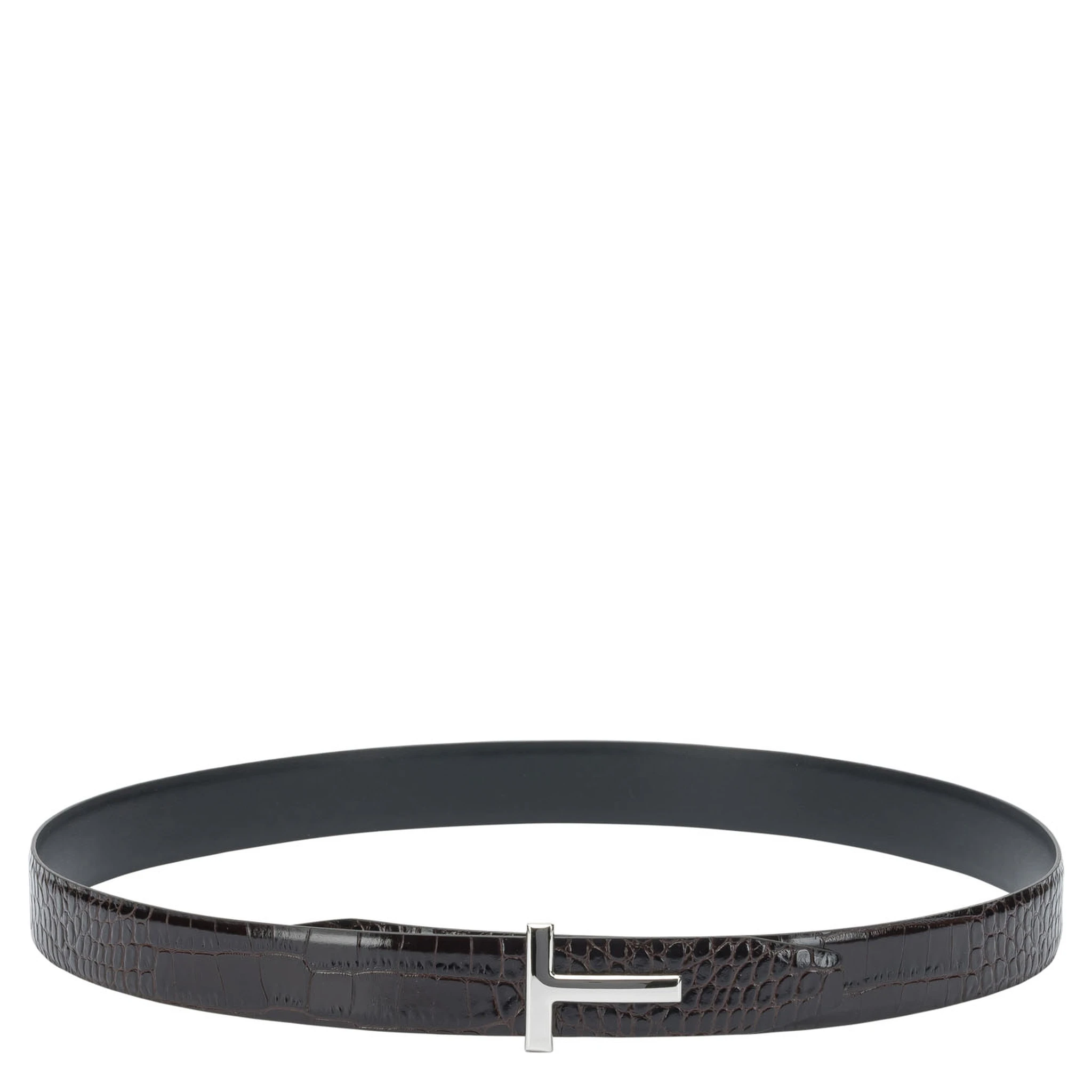 Belt with crocodile print