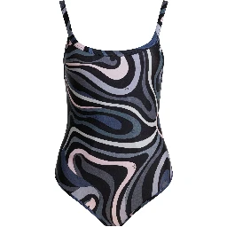 One-piece swimsuit with print