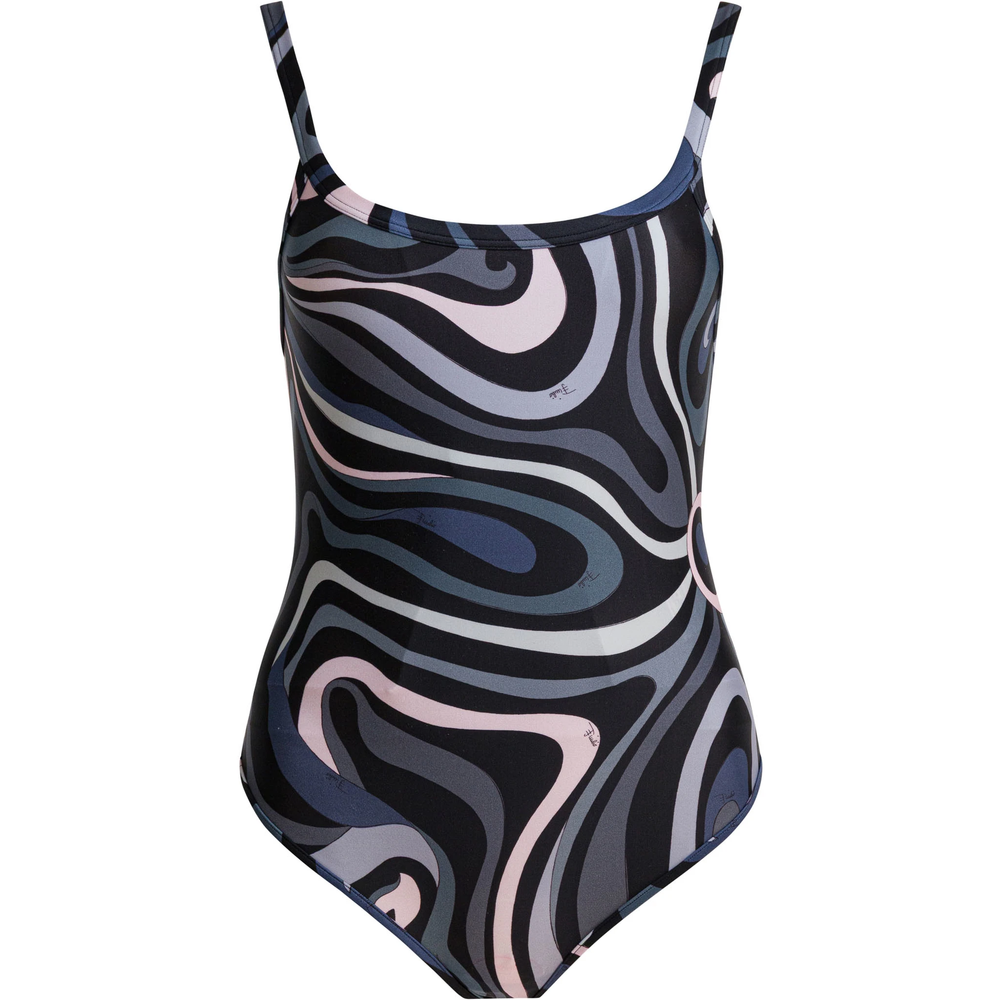 One-piece swimsuit with print