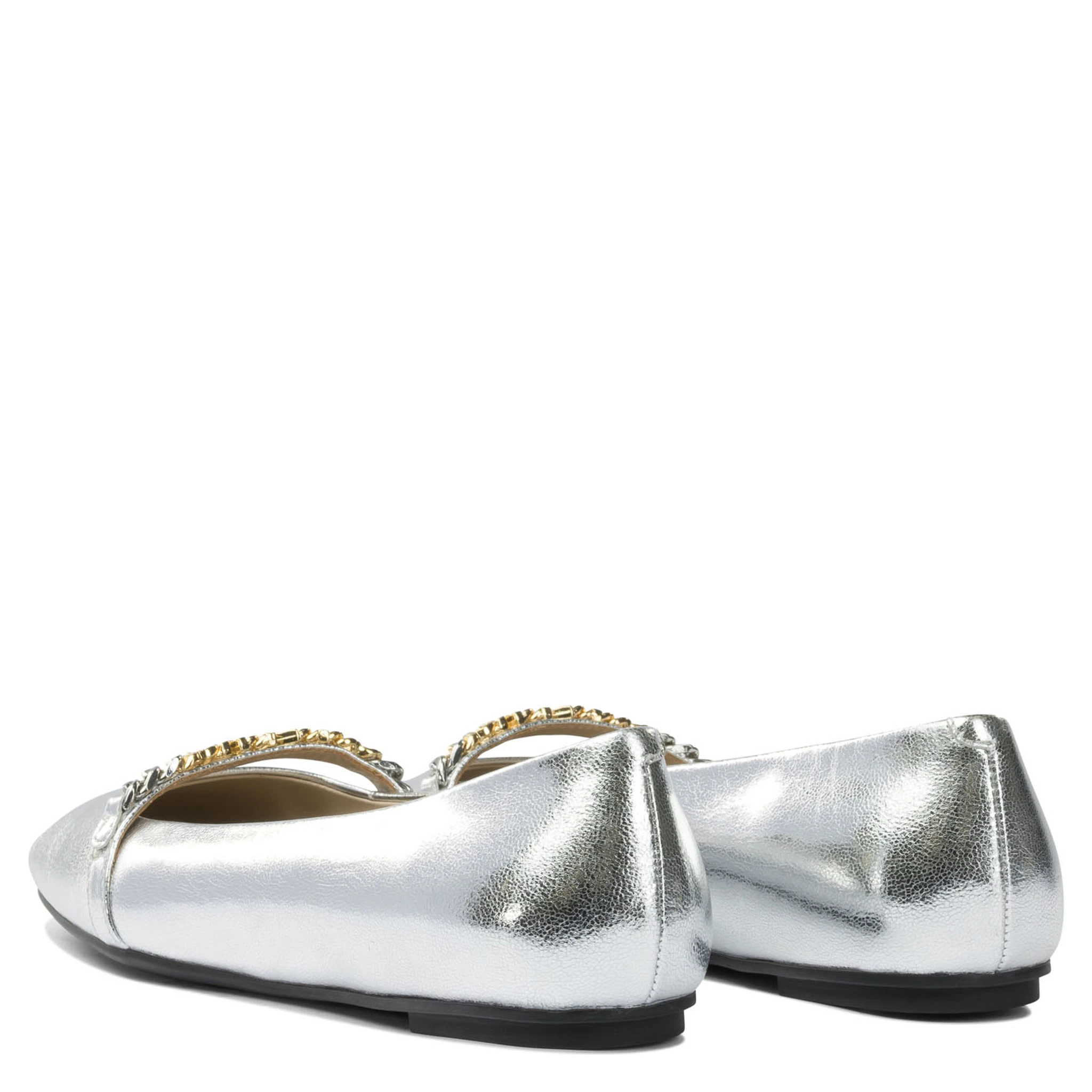 Leather ballet flats with square toe