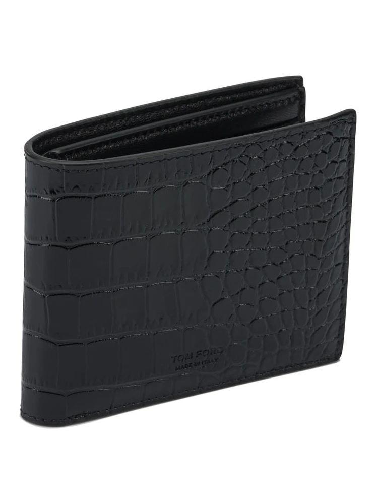 Crocodile print leather wallet alternative
